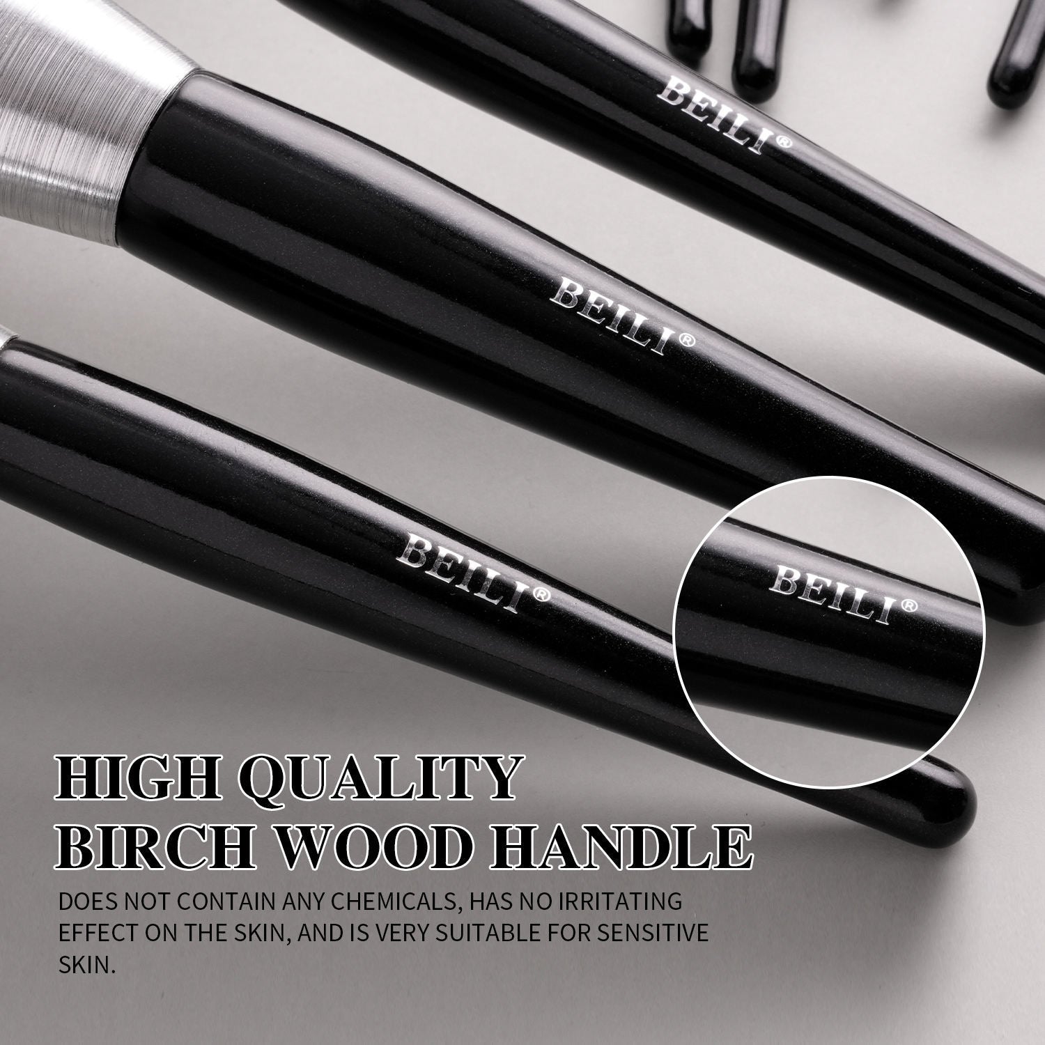 HKM-480339 10-Piece Christmas Makeup Brush Set with Synthetic Kabuki Brushes for Foundation, Concealer, and Eyeshadow Application