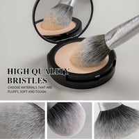 HKM-480339 10-Piece Christmas Makeup Brush Set with Synthetic Kabuki Brushes for Foundation, Concealer, and Eyeshadow Application