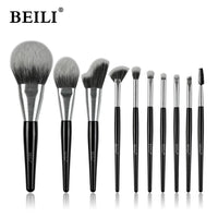HKM-480339 10-Piece Christmas Makeup Brush Set with Synthetic Kabuki Brushes for Foundation, Concealer, and Eyeshadow Application