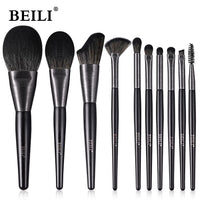 HKM-480339 10-Piece Christmas Makeup Brush Set with Synthetic Kabuki Brushes for Foundation, Concealer, and Eyeshadow Application