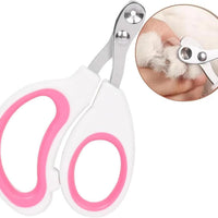 HKM-990099 Pet Nail Clippers with Circular Cut Hole - Sharp Angled Blade, Comfortable Grip, Safe Trimming for Cats, Birds, and Reptiles