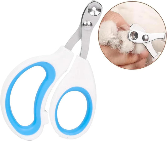 HKM-990099 Pet Nail Clippers with Circular Cut Hole - Sharp Angled Blade, Comfortable Grip, Safe Trimming for Cats, Birds, and Reptiles