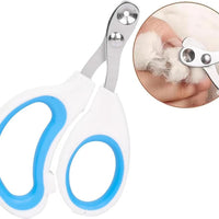 HKM-990099 Pet Nail Clippers with Circular Cut Hole - Sharp Angled Blade, Comfortable Grip, Safe Trimming for Cats, Birds, and Reptiles