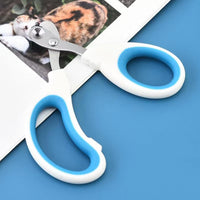 HKM-990099 Pet Nail Clippers with Circular Cut Hole - Sharp Angled Blade, Comfortable Grip, Safe Trimming for Cats, Birds, and Reptiles