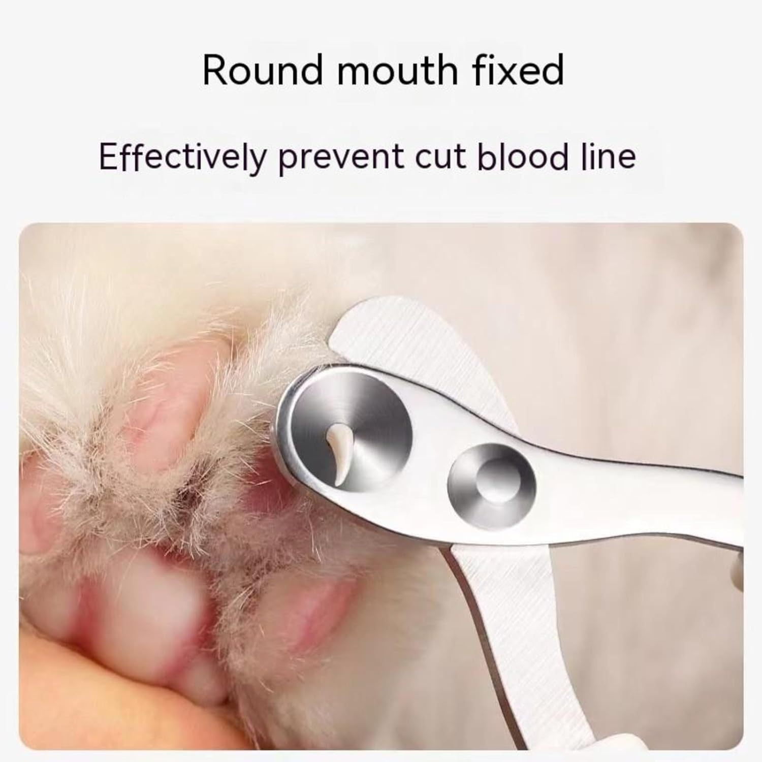 HKM-990099 Pet Nail Clippers with Circular Cut Hole - Sharp Angled Blade, Comfortable Grip, Safe Trimming for Cats, Birds, and Reptiles