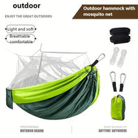 HKM-172883 Portable Double Hammock with Mosquito Net for 2 People – Ideal for Outdoor Hiking and Travel