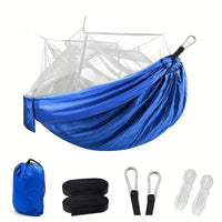 HKM-172883 Portable Double Hammock with Mosquito Net for 2 People – Ideal for Outdoor Hiking and Travel