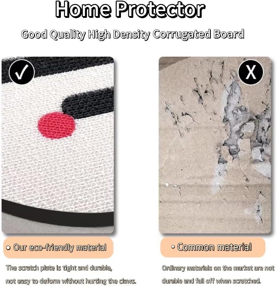 HKM-920915 Wall-Mounted Cat Scratching Pad with Catnip - Durable Corrugated Cardboard for Indoor Cats