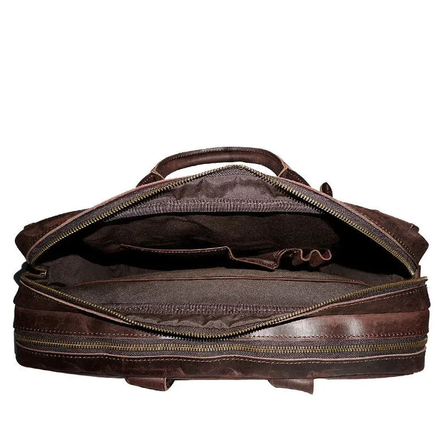 KTX-171603 Leather Crossbody Briefcase for Men - Custom Logo Business Handbag