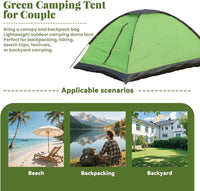 HKM-778515 Lightweight 2-Person Waterproof Dome Tent with Carry Bag for Outdoor Activities