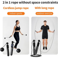 HKM-080019 Adjustable Digital Cordless Weighted Skipping Rope with Intelligent Features