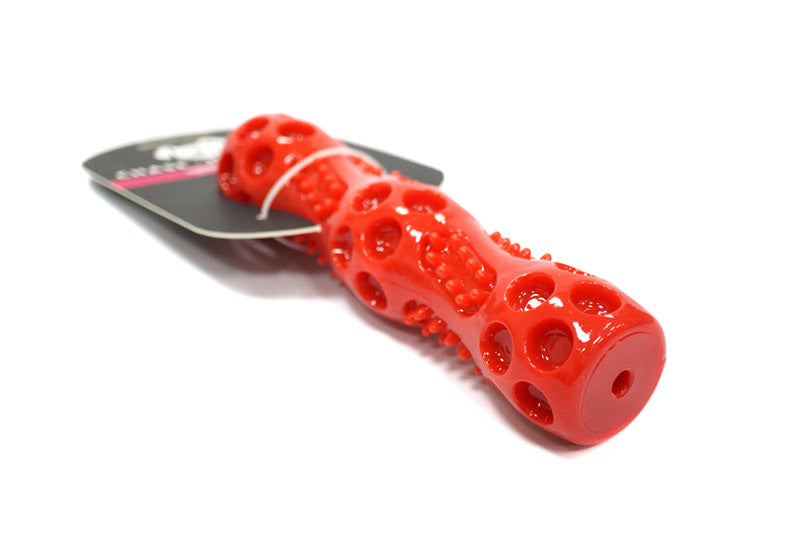 HKM-595411 Durable Dog Vocal Stick for Fetch and Dental Care – Soft & Hard Plastic, Squeaky Play Toy, Two Sizes Available