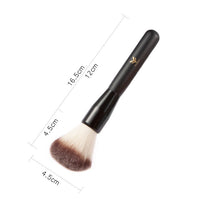 HKM-740179 Flower Face Makeup Brush with Wooden Handle and Rayon Nylon Hair for Blush and Eyeshadow Touchups