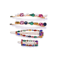 HKM-017491 European and American Retro Pearl Hairpin for Women - Alloy Geometric Design, Individually Packaged