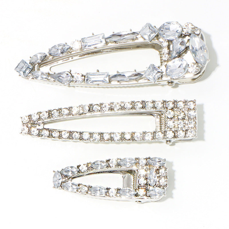 HKM-017491 European and American Retro Pearl Hairpin for Women - Alloy Geometric Design, Individually Packaged