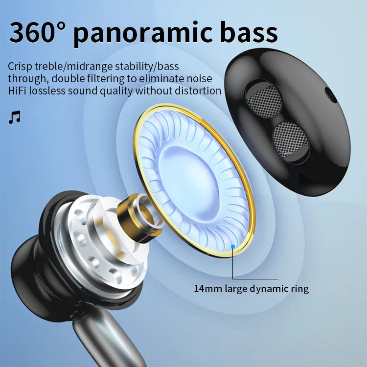 KTX-830355 Universal Wired Earbuds with Microphone and Enhanced Bass for Android Devices