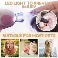 HKM-922259 LED Pet Nail Clipper with Built-in Light for Safe and Easy Grooming of Cats and Dogs