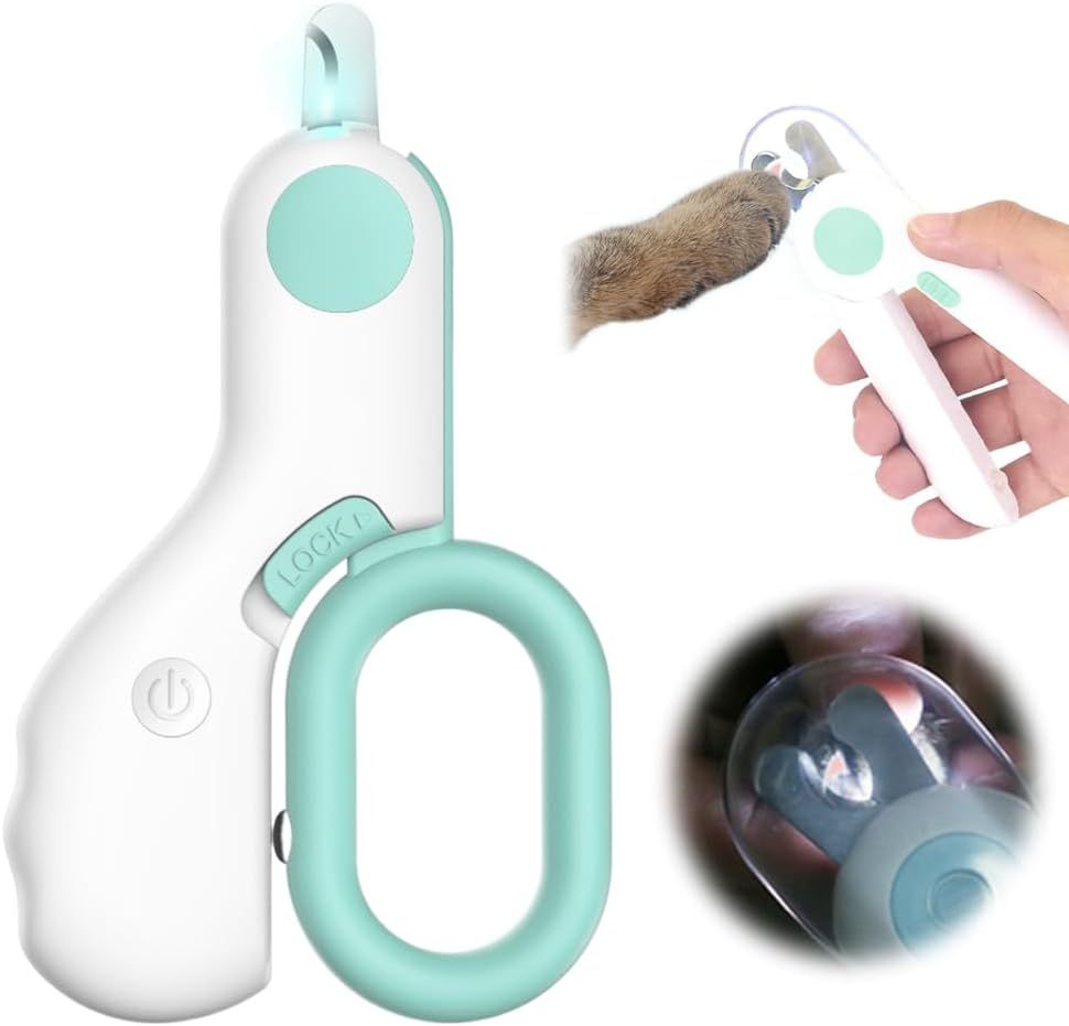 HKM-922259 LED Pet Nail Clipper with Built-in Light for Safe and Easy Grooming of Cats and Dogs