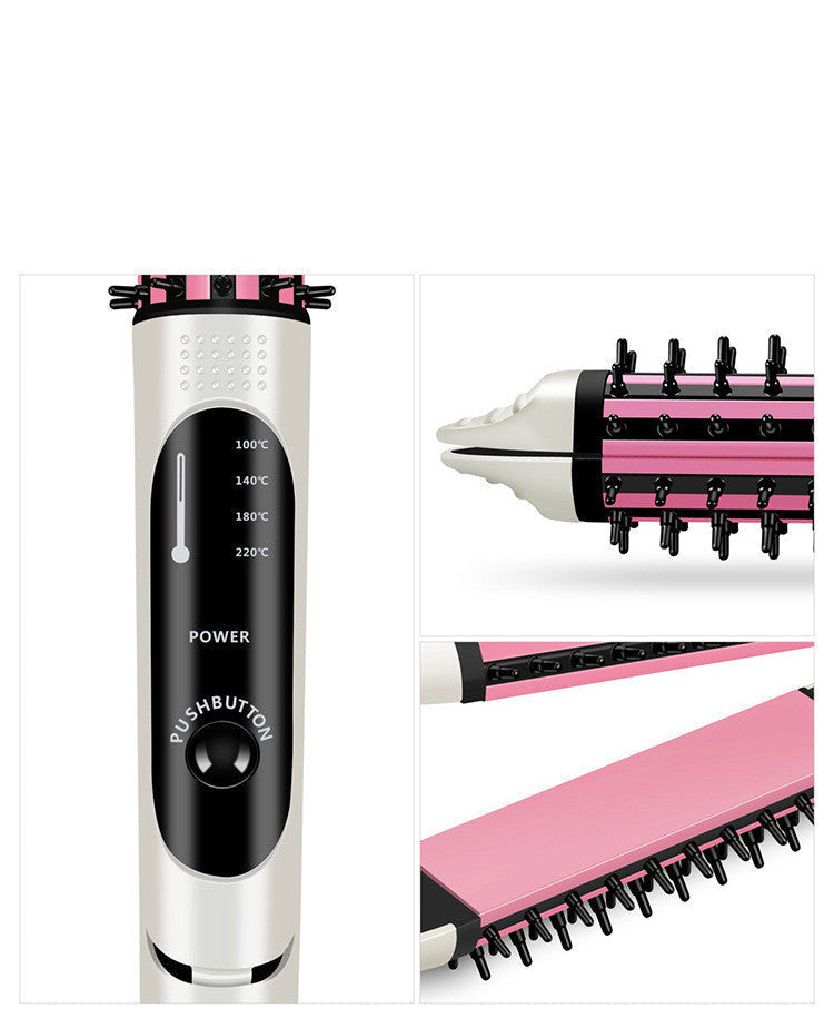 HKM-601619 Dual-Use Anti-Scalding Hair Styler with Adjustable Temperature Settings