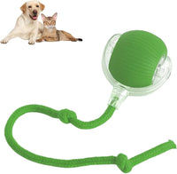 HKM-019411 Interactive 360 Smart Rolling Ball Toy for Dogs and Cats, Engaging Automatic Pet Toy with Rope, Compact Size 6.5cm