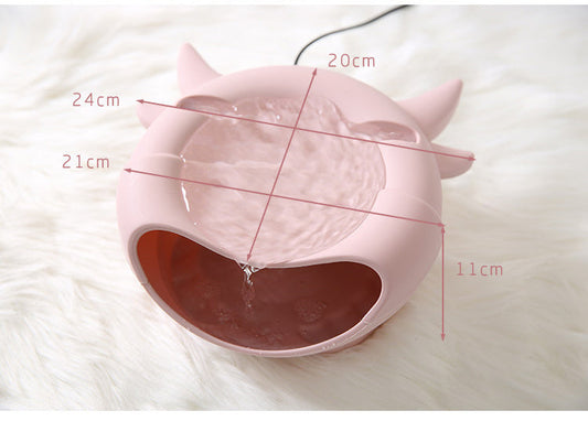 HKM-293715 Automatic Circulating Pet Water Fountain for Cats - Plastic Design in Blue and Pink