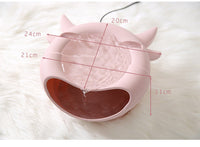 HKM-293715 Automatic Circulating Pet Water Fountain for Cats - Plastic Design in Blue and Pink