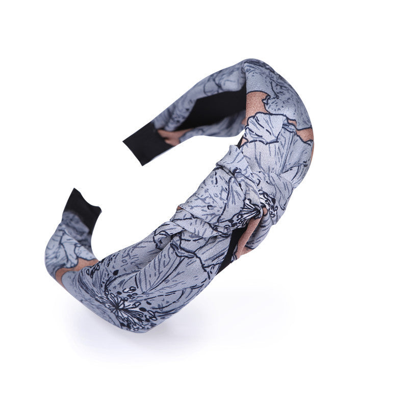 HKM-770003 Korean Style Unisex Wide-Sided Knotted Face Wash Headband