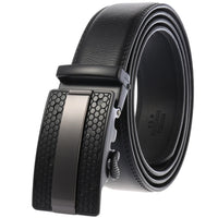 HKM-595091 Men's Leather Belt with Alloy Automatic Buckle - Custom Fit Design