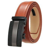 HKM-595091 Men's Leather Belt with Alloy Automatic Buckle - Custom Fit Design