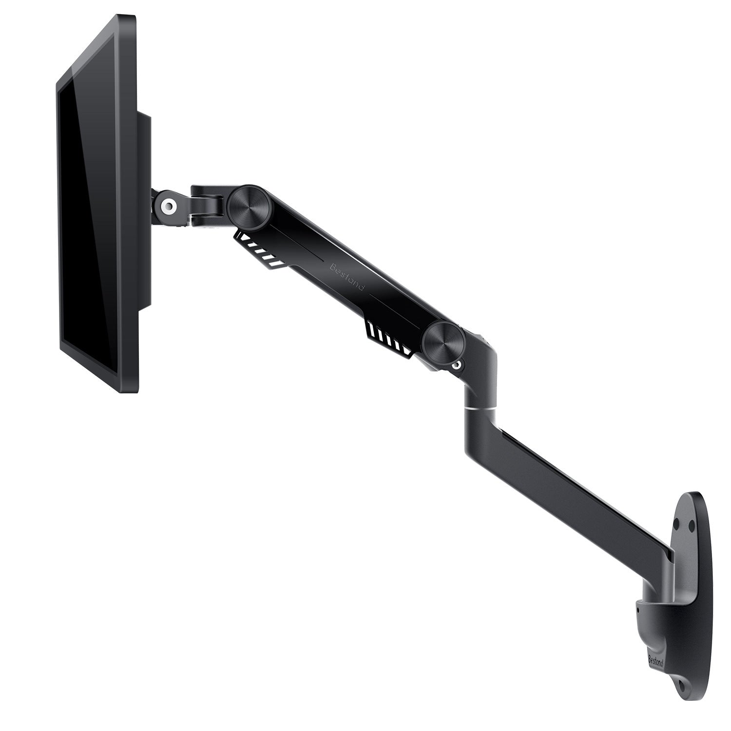 KTX-559827 Aluminum Alloy Single-Arm Monitor Wall Mount Bracket - 2.8KG, 40.5x34.5x12.7CM