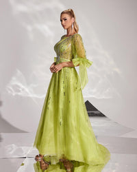 HKM-695379 Elegant Green Evening Dress - Style EZ25128 for Women
