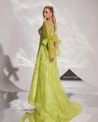 HKM-695379 Elegant Green Evening Dress - Style EZ25128 for Women