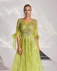 HKM-695379 Elegant Green Evening Dress - Style EZ25128 for Women