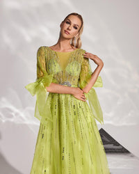 HKM-695379 Elegant Green Evening Dress - Style EZ25128 for Women