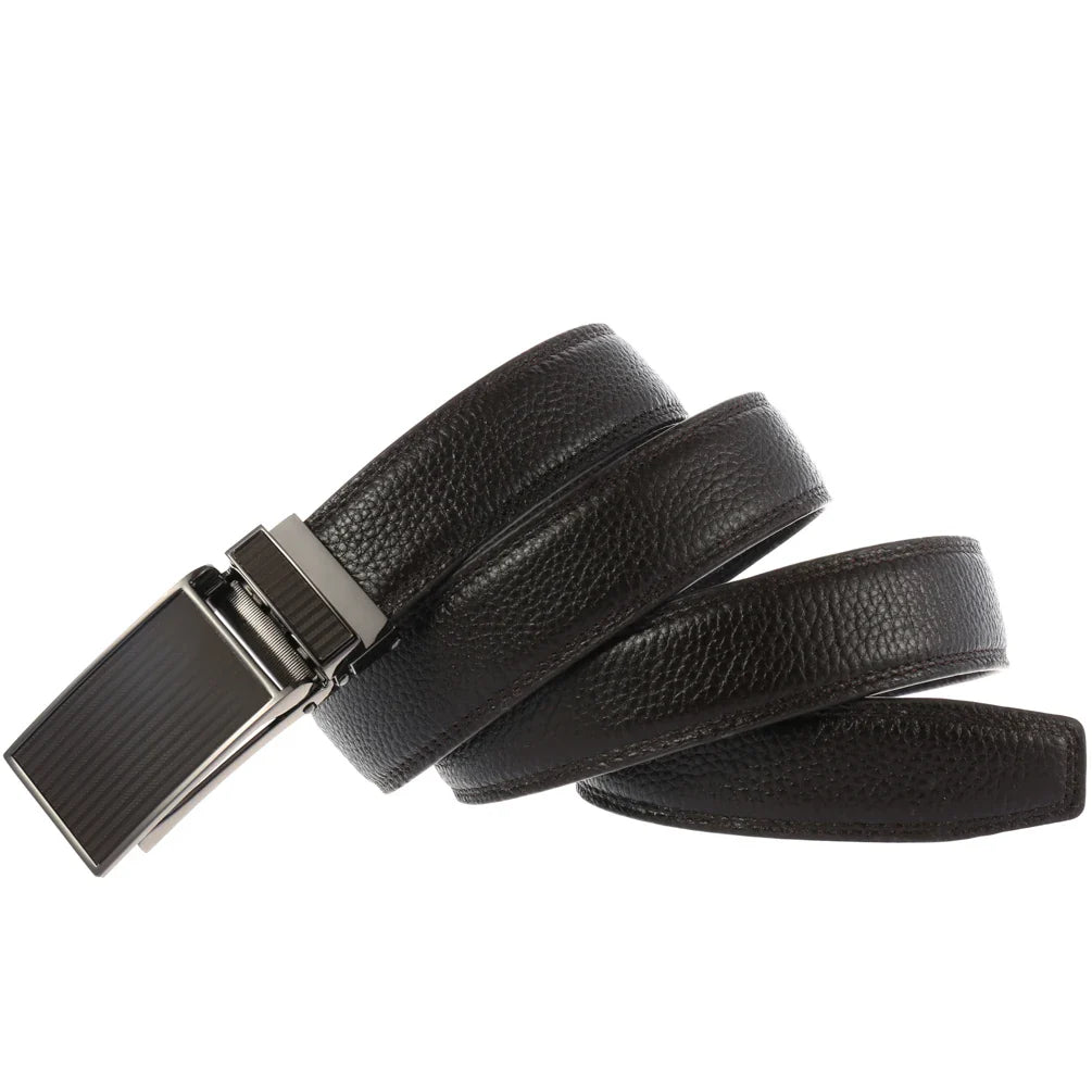 HKM-774739 Men's Leather Belt with Automatic Buckle – Model LY33-0222-5