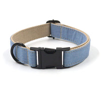 HKM-348435 Denim Pet Collar and Leash Set with Bowknot ¨C Lightweight and Stylish Solution for Dogs