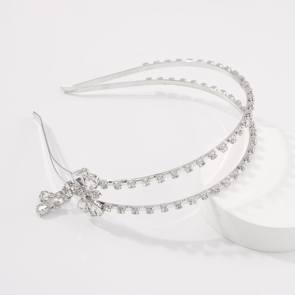 HKM-898771 White Alloy Geometric Hair Headband for Women