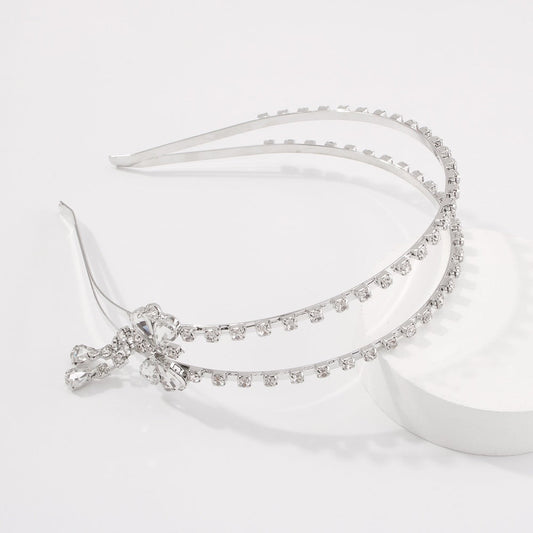 HKM-898771 White Alloy Geometric Hair Headband for Women