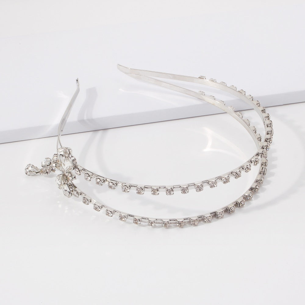 HKM-898771 White Alloy Geometric Hair Headband for Women