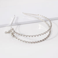 HKM-898771 White Alloy Geometric Hair Headband for Women