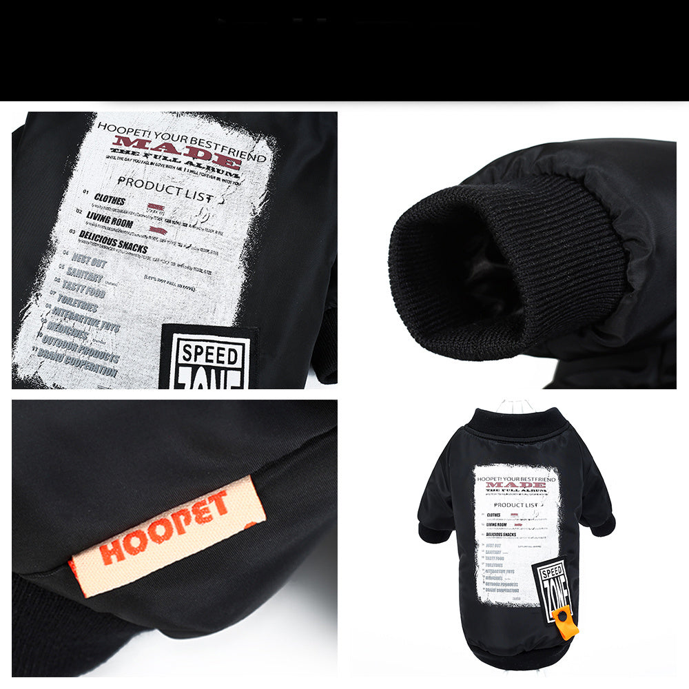 HKM-275667 Casual Printed Cotton Winter Dog Clothes for Pets