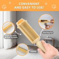 HKM-883283 Pet Hair Remover with Self-Cleaning Base for Efficient Fur Removal from Furniture, Carpets, and Car Seats