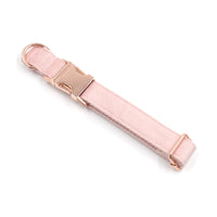 HKM-822163 Velvet Rose Gold Dog Collar and Leash Set in Pink - Multiple Sizes Available