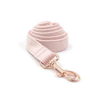 HKM-822163 Velvet Rose Gold Dog Collar and Leash Set in Pink - Multiple Sizes Available