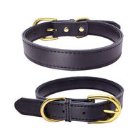 HKM-558547 Cowhide Leather Pet Collar - Available in Multiple Sizes, Durable and Comfortable Design