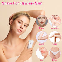 HKM-629715 5-in-1 Rechargeable Women's Grooming Kit with Epilator, Shaver, Facial Brush, Callus Remover, and Massager