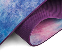 HKM-363731 Tie-Dyed Natural Rubber Suede Yoga Mat with Sublimation Transfer Design