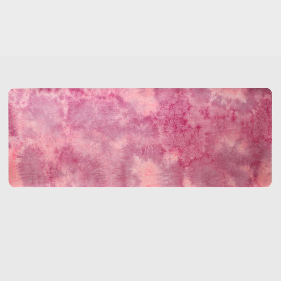 HKM-363731 Tie-Dyed Natural Rubber Suede Yoga Mat with Sublimation Transfer Design