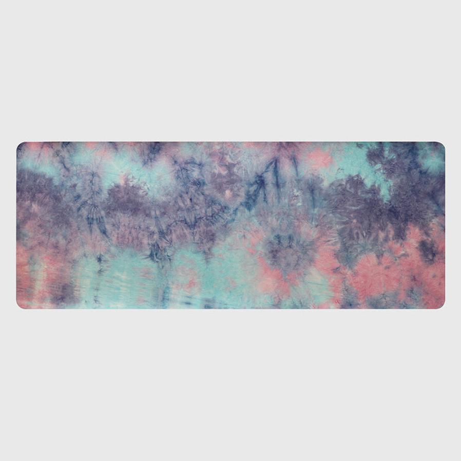 HKM-363731 Tie-Dyed Natural Rubber Suede Yoga Mat with Sublimation Transfer Design