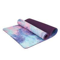 HKM-363731 Tie-Dyed Natural Rubber Suede Yoga Mat with Sublimation Transfer Design